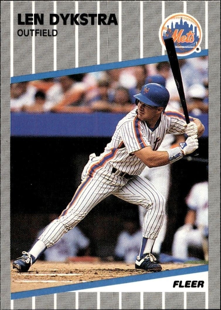 1989 Fleer Len Dykstra #33 trading card