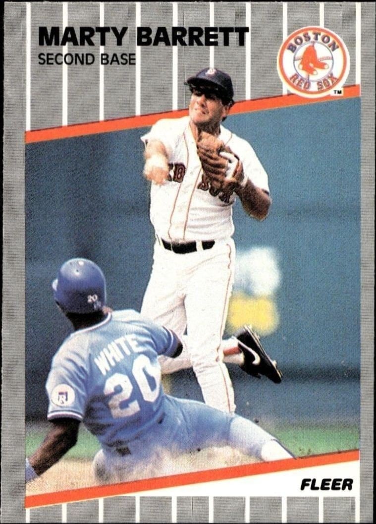 1989 Fleer Marty Barrett #78 trading card