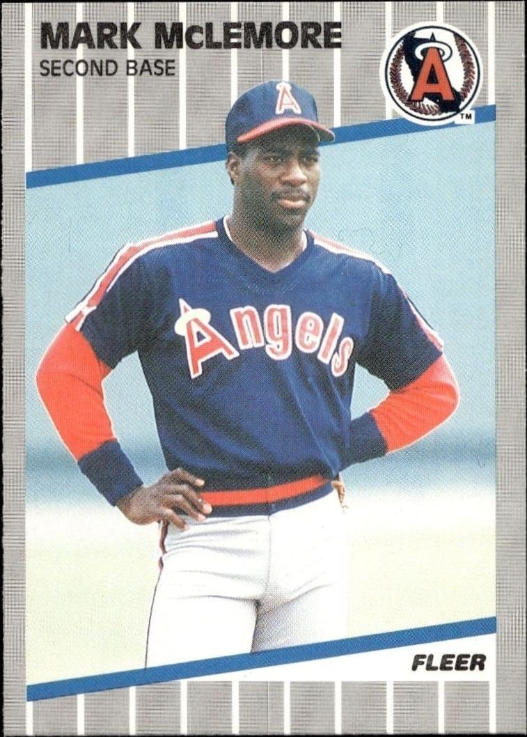 1989 Fleer Mark McLemore #484 trading card