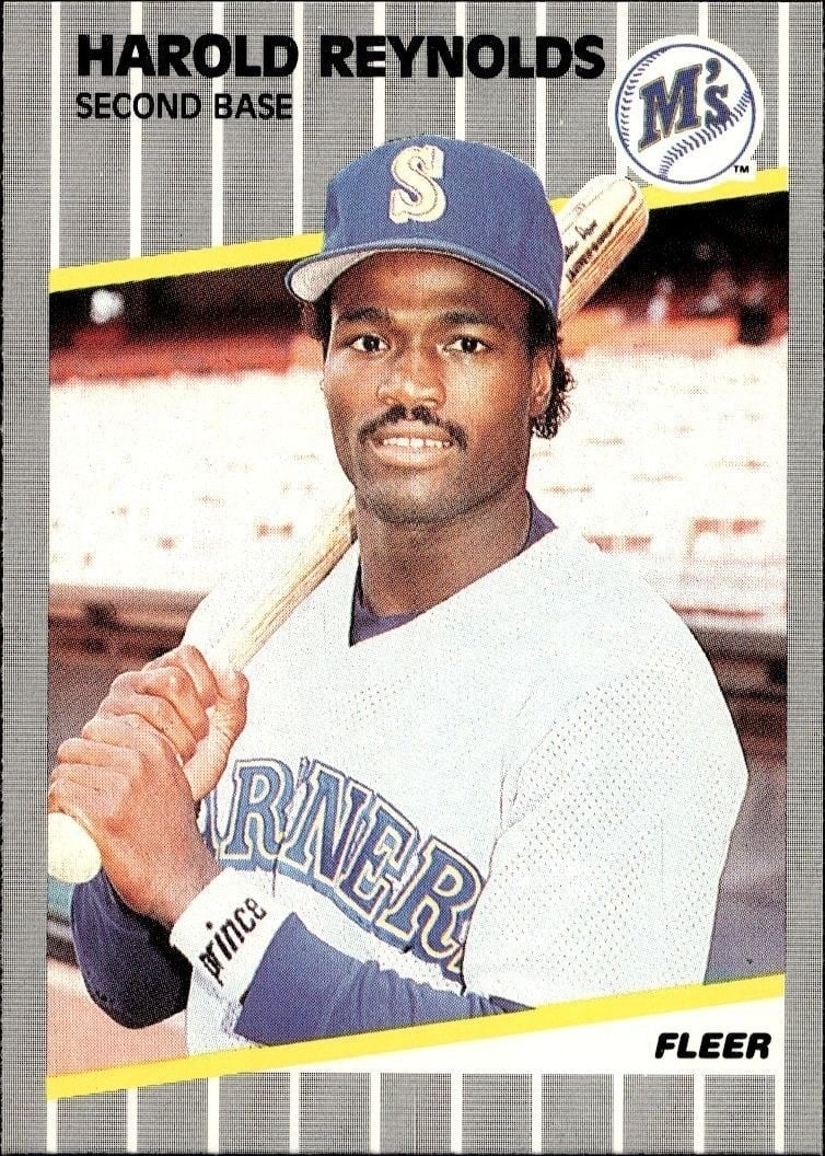 1989 Fleer Harold Reynolds #558 trading card