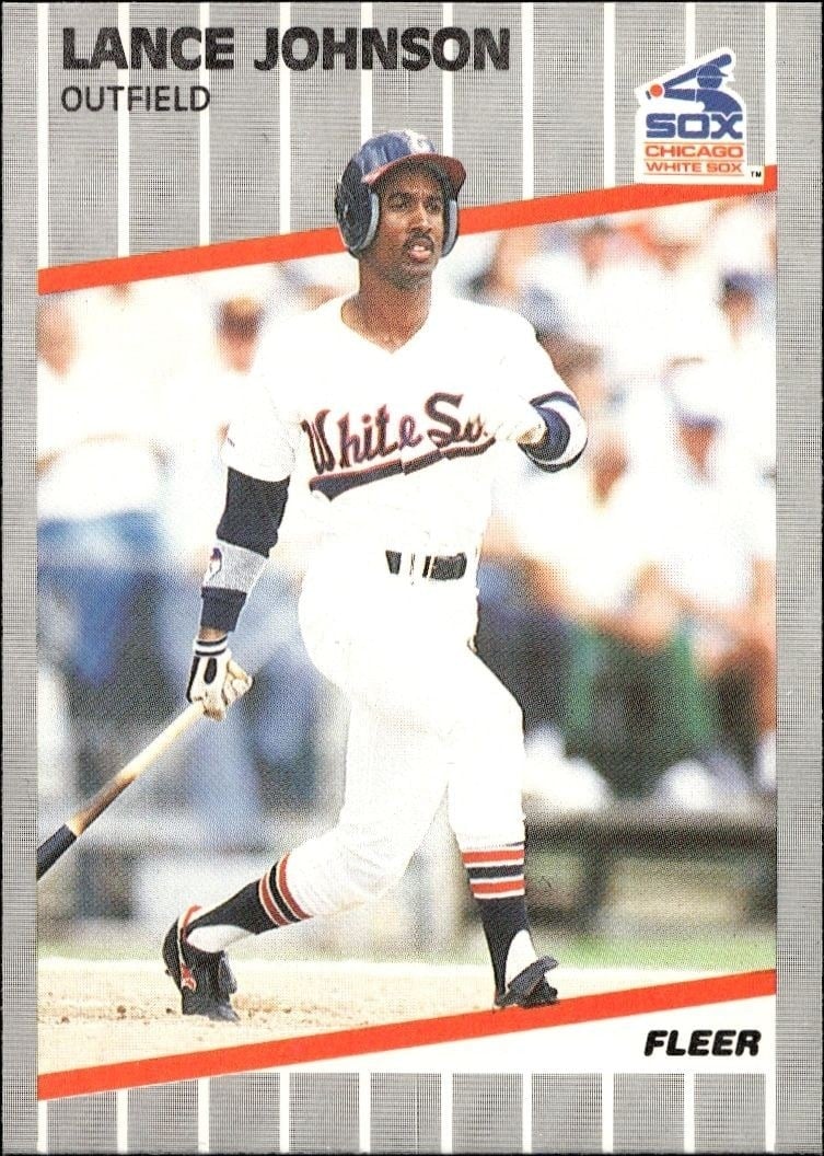 1989 Fleer Lance Johnson #499 trading card