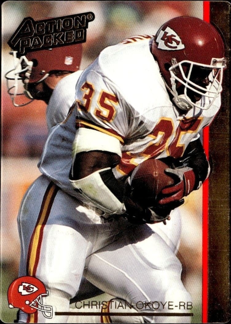 1992 Action-Packed Christian Okoye #115 trading card