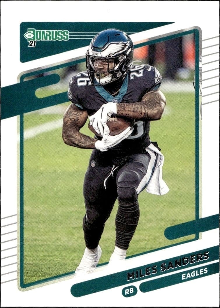Miles Sanders 2021 Donruss #109 Football Trading Card - Front 2021 Donruss Miles Sanders #109 football trading card front