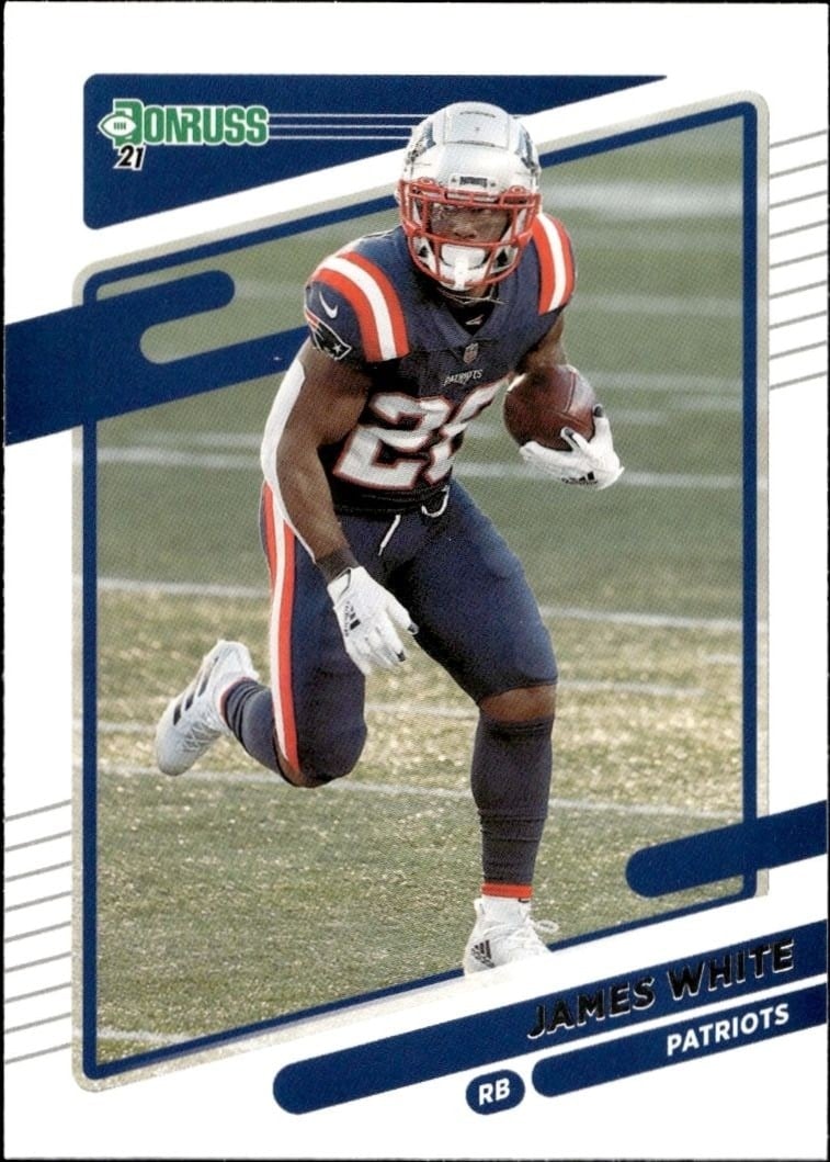 James White 2021 Donruss #50 Football Trading Card - Front 2021 Donruss James White #50 football trading card front