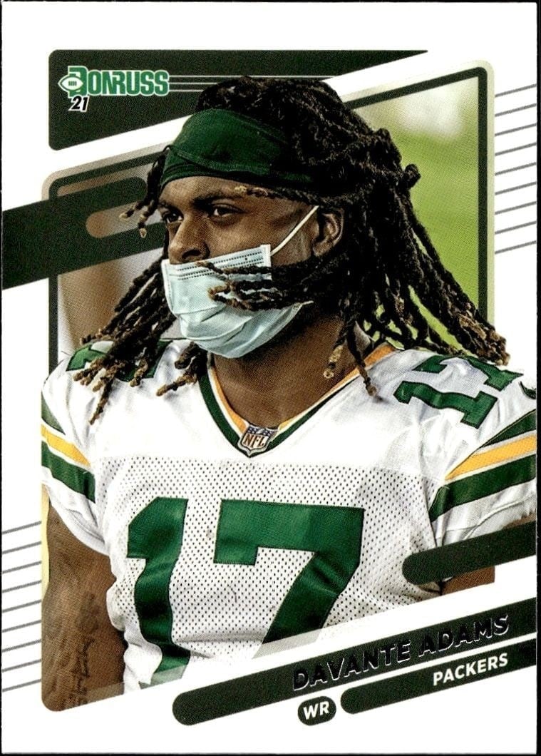 Davante Adams 2021 Donruss #158 Football Trading Card - Front 2021 Donruss Davante Adams #158 football trading card front