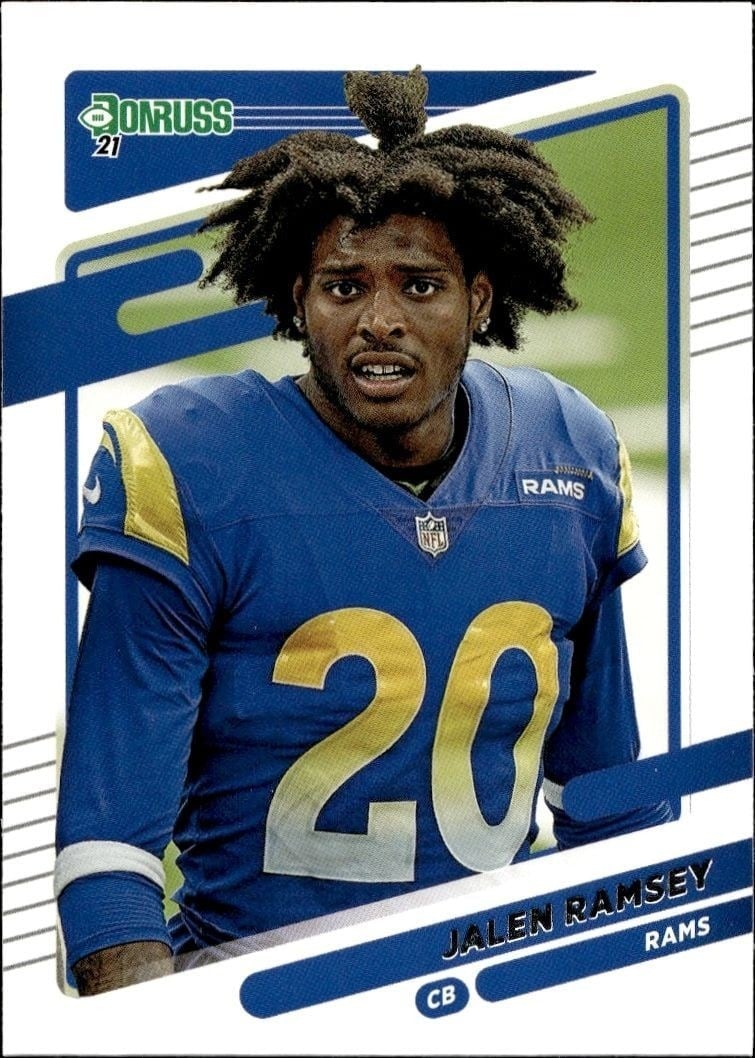 Jalen Ramsey 2021 Donruss #141 Football Trading Card - Front 2021 Donruss Jalen Ramsey #141 football trading card front