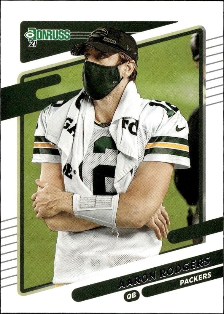 Aaron Rodgers 2021 Donruss #155 Football Trading Card - Front 2021 Donruss Aaron Rodgers #155 football trading card front