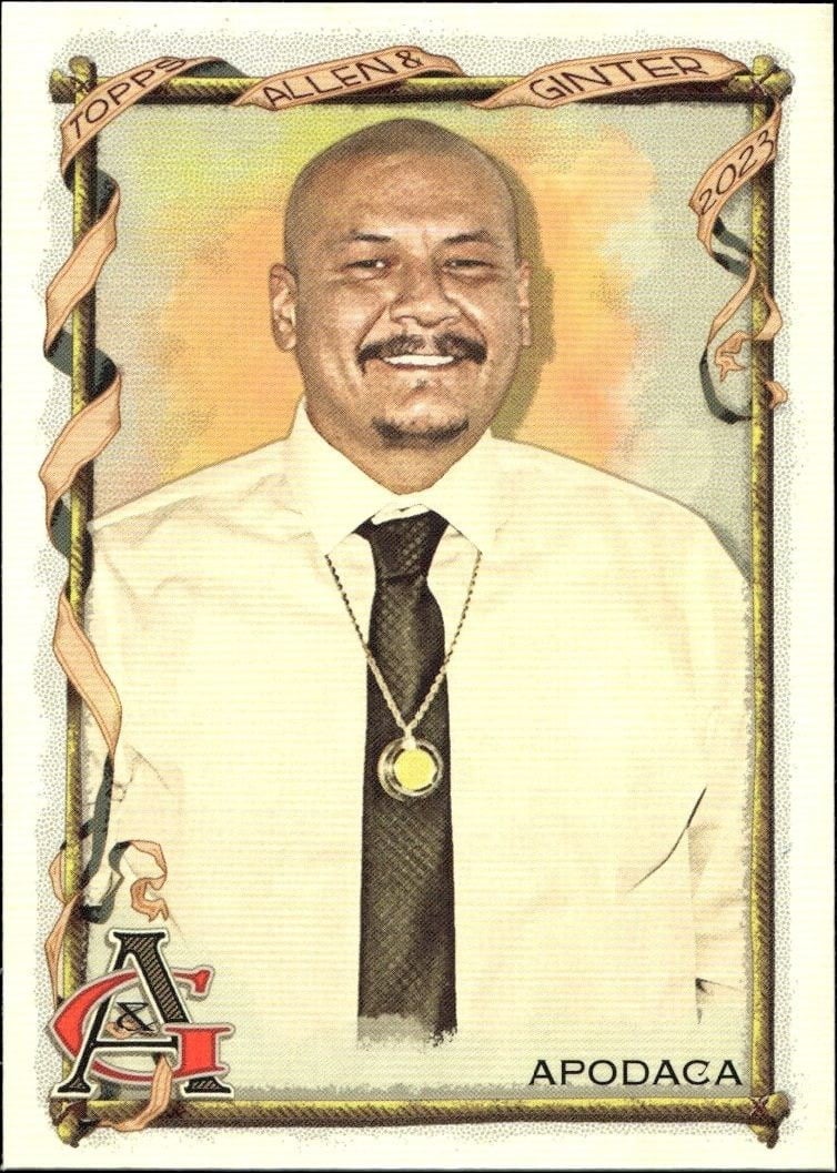 Nathan "doggface" Apodaca 2023 Topps Allen & Ginter #287 Baseball Trading Card - Front 2023 Topps Allen & Ginter Nathan "doggface" Apodaca #287 baseball trading card front