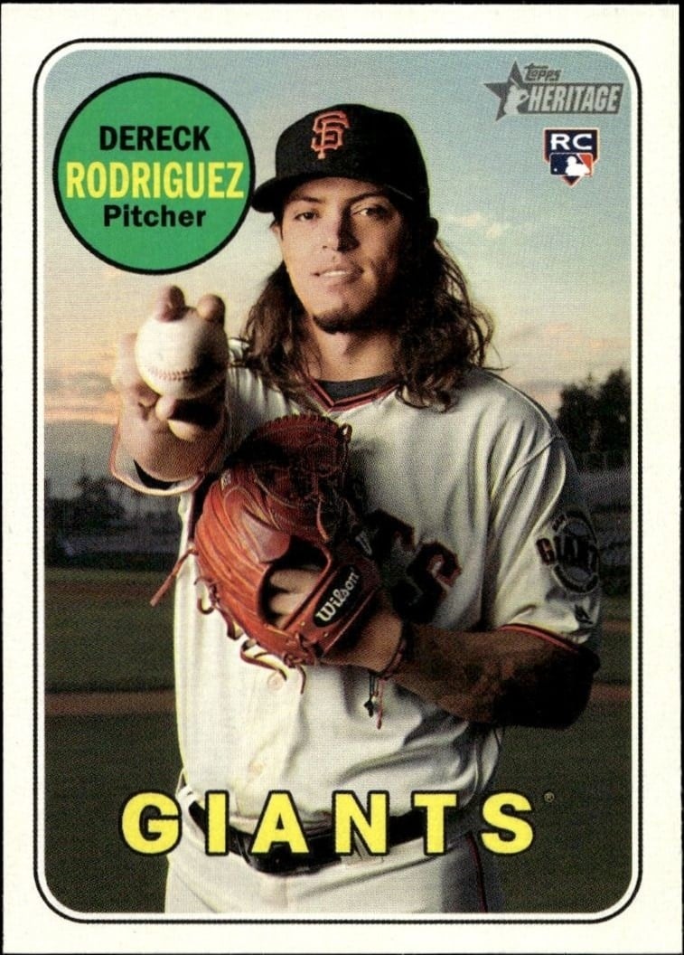 2018 Topps Heritage High Number Dereck Rodriguez #590 trading card