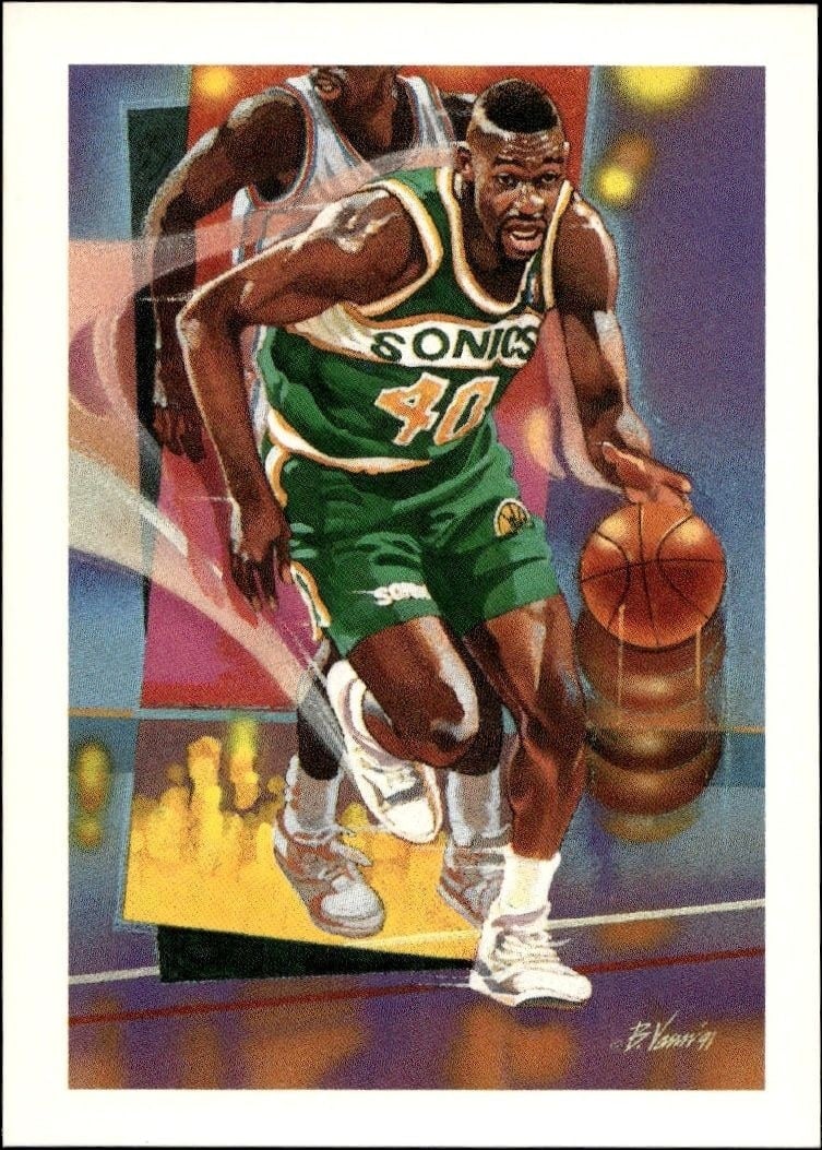 1991-92 Skybox NBA Hoops Series 2 Shawn Kemp #527 trading card