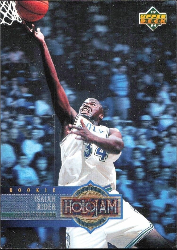 1993-94 Upper-Deck Holojam Isaiah Rider #H32 trading card