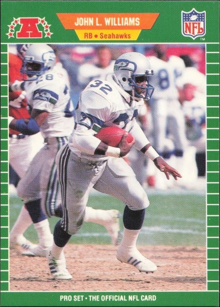 1989 Pro-Set John L. Williams #405 trading card