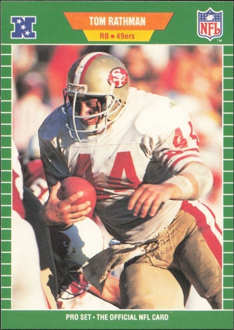 1989 Pro-Set Tom Rathman #382 trading card