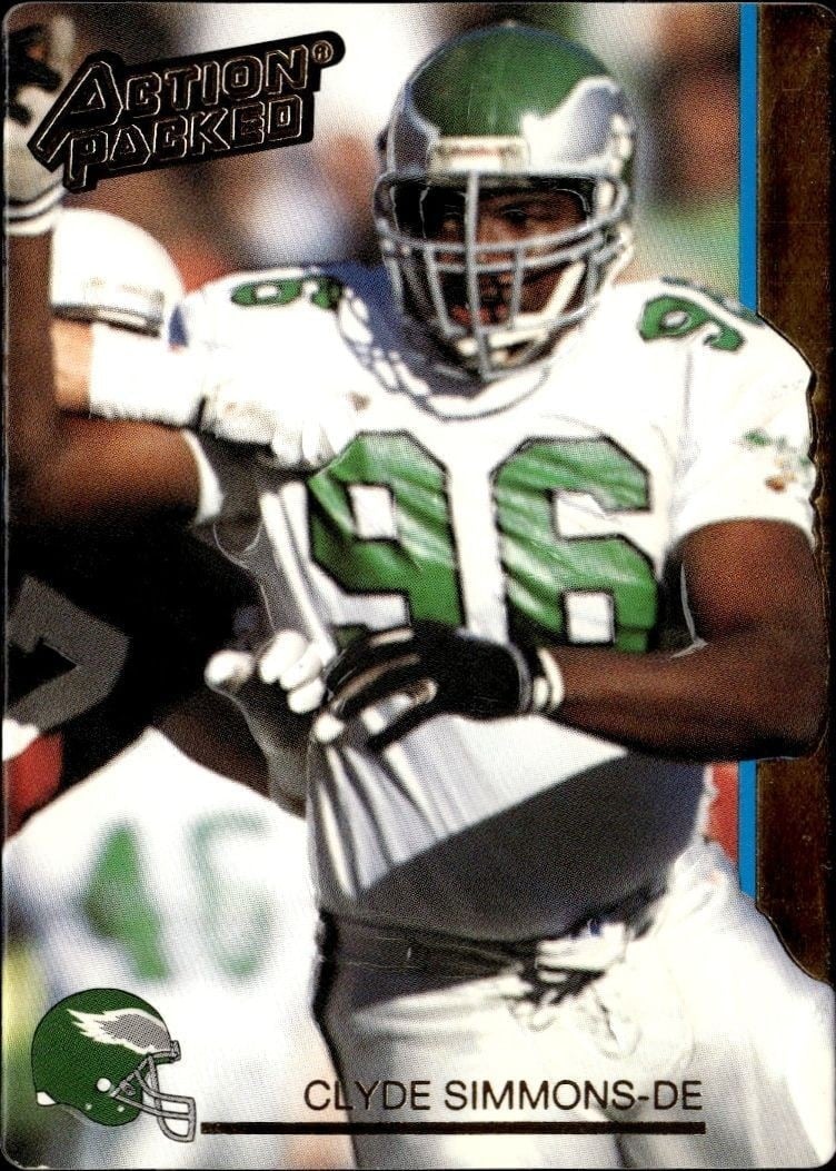 1992 Action-Packed Clyde Simmons #206 trading card