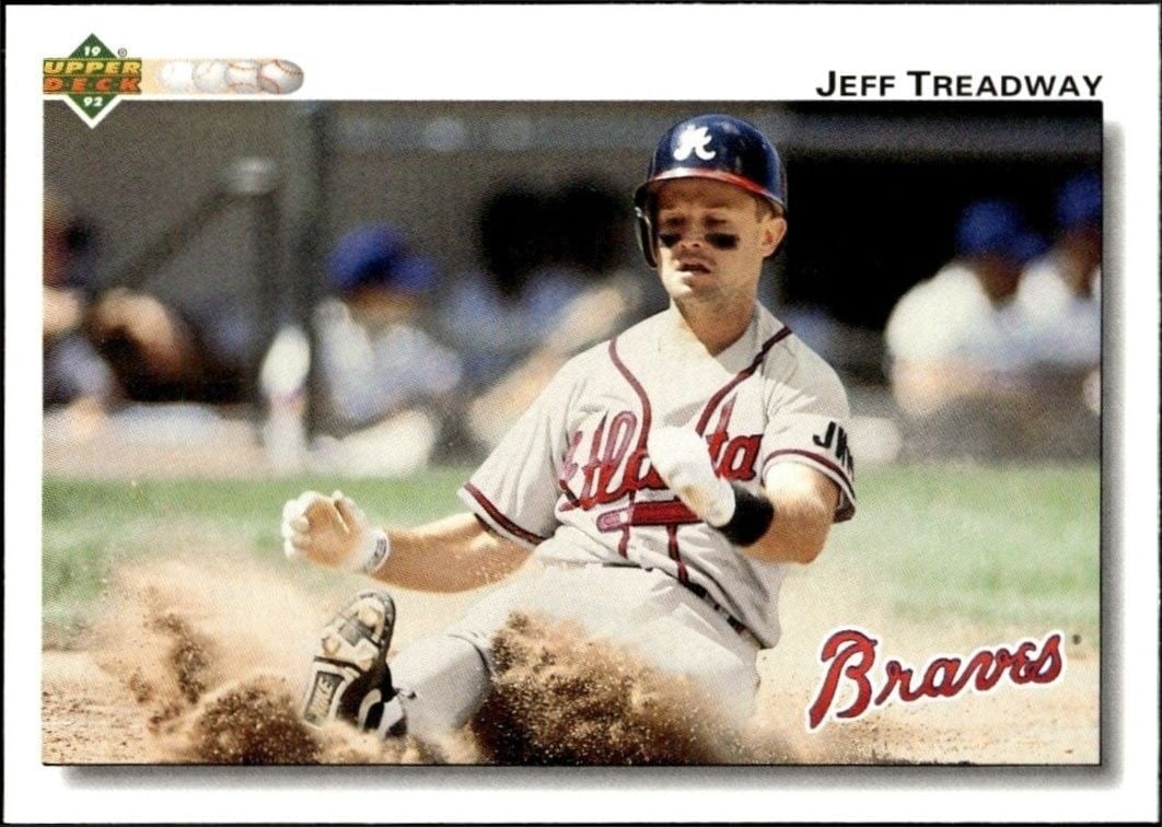 1992 Upper-Deck Low Number Jeff Treadway #389 trading card