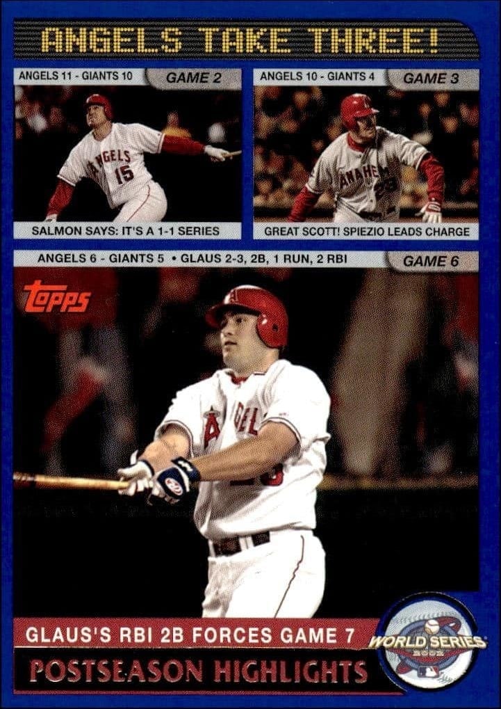 2003 Topps Series 2 Angels Take Three #720 trading card