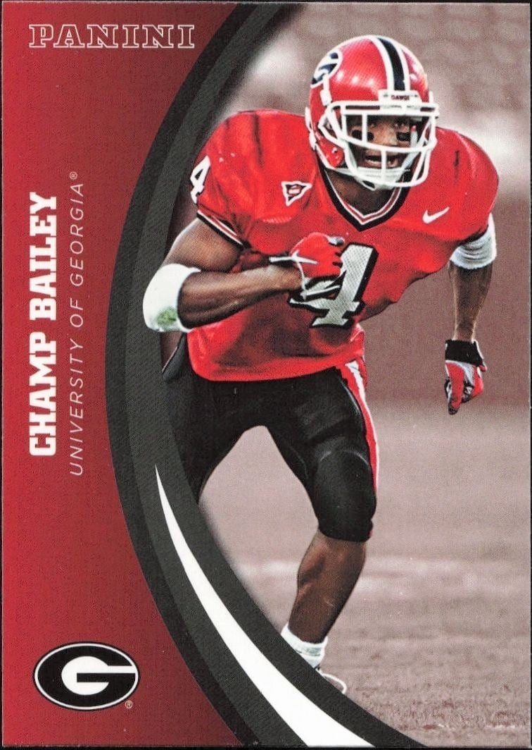 Champ Bailey 2015 Panini Georgia Bulldogs #14 Football Trading Card - Front 2015 Panini Georgia Bulldogs Champ Bailey #14 football trading card front