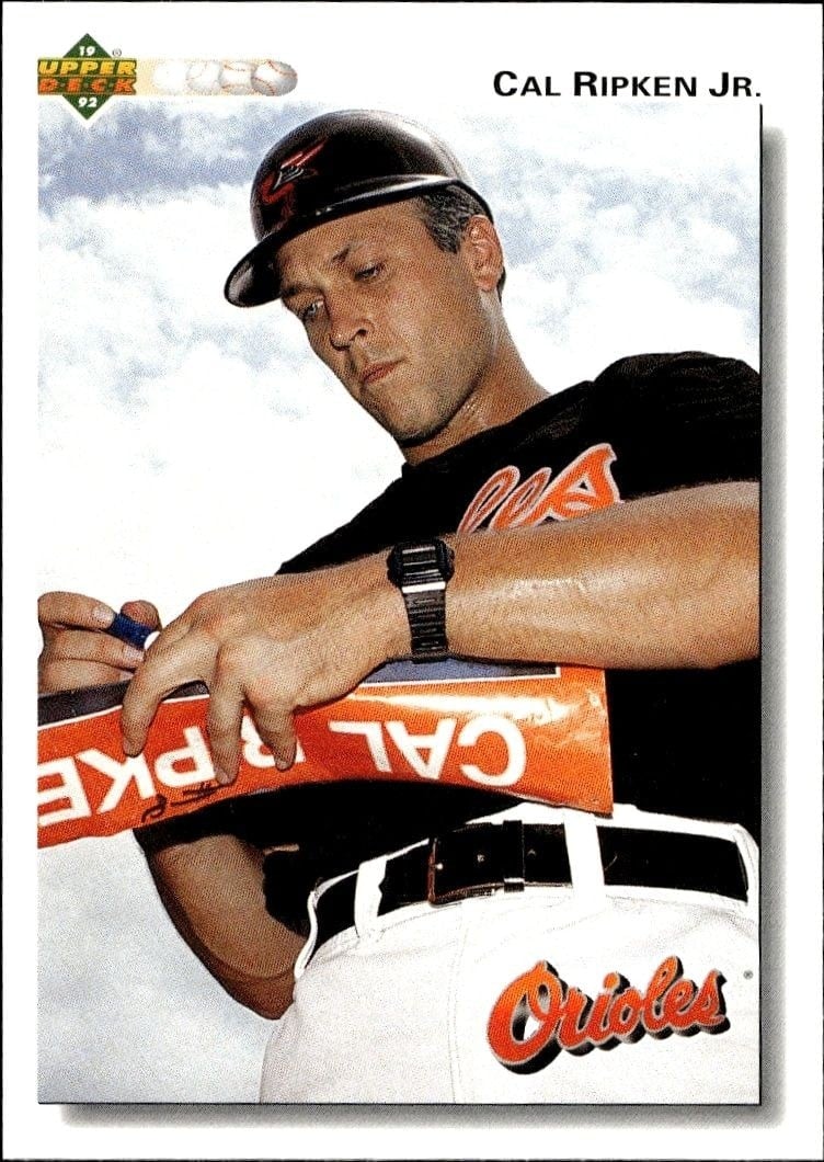 1992 Upper-Deck Low Number Cal Ripken Jr. #165 trading card
