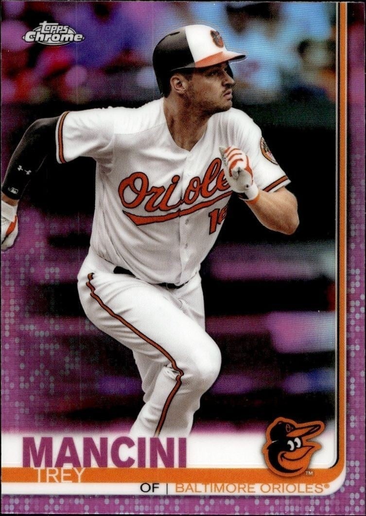 Trey Mancini 2019 Topps Chrome #47 Baseball Trading Card - Front 2019 Topps Chrome Trey Mancini #47 baseball trading card front