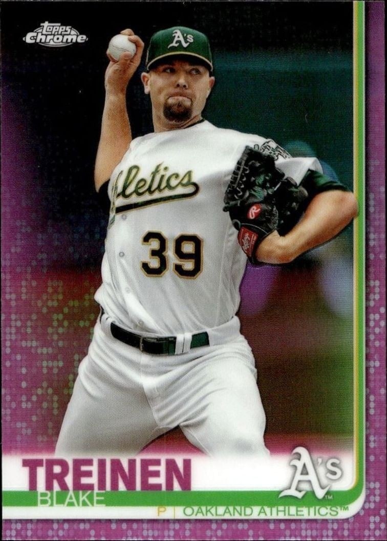 2019 Topps Chrome Blake Treinen #144 baseball trading card front