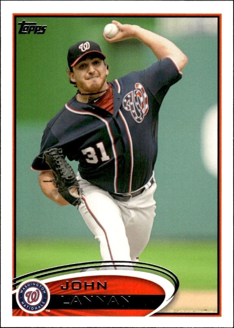 2012 Topps Series 1 John Lannan #186 trading card