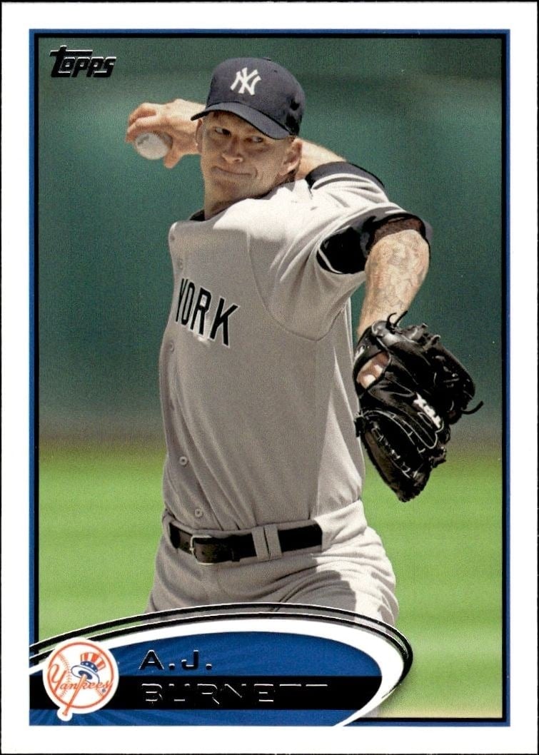 2012 Topps Series 1 A.J. Burnett #209 trading card
