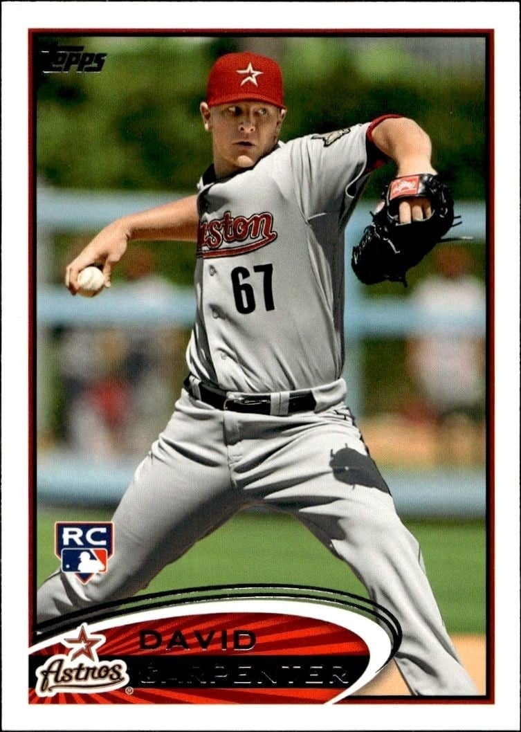 2012 Topps Series 2 David Carpenter #595 trading card