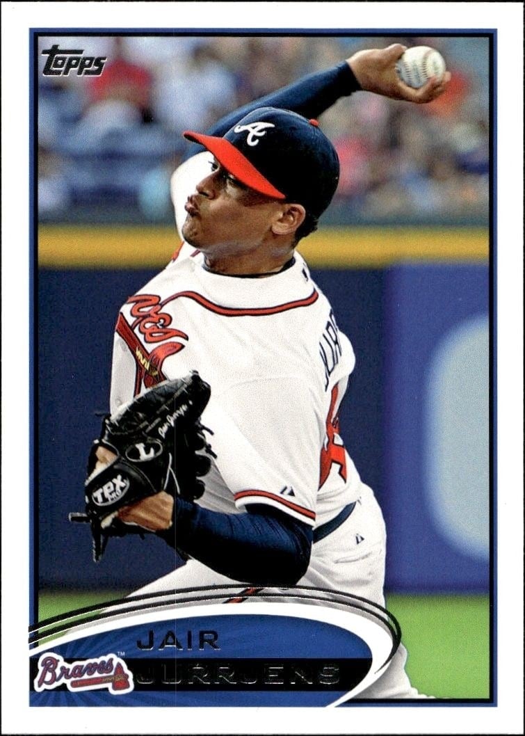 2012 Topps Series 2 Jair Jurrjens #447 trading card