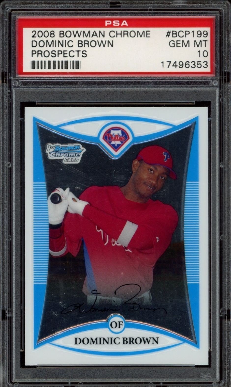 2008 Bowman Chrome Dominic Brown #BCP199 trading card