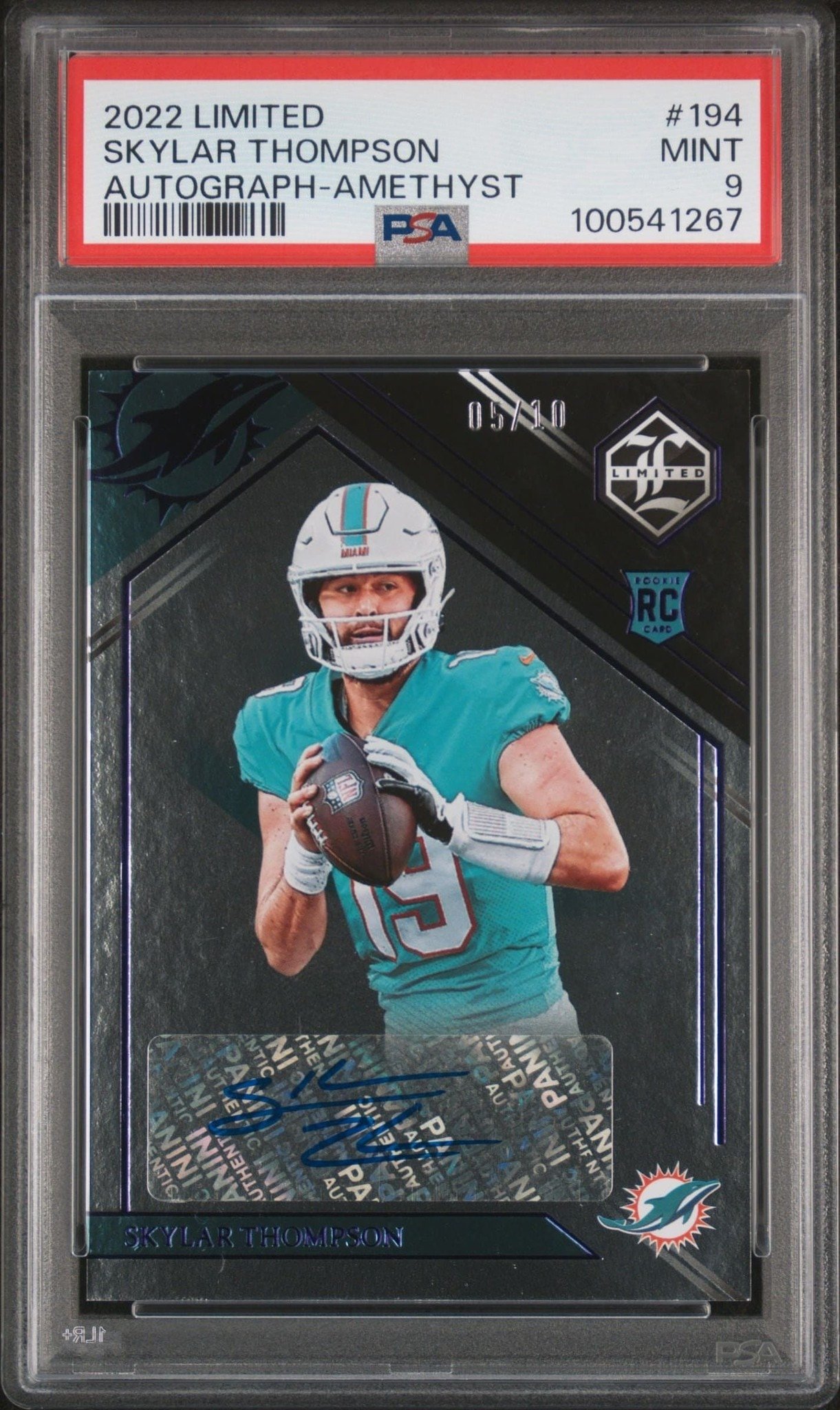2022 Panini Limited Skylar Thompson #194 football trading card front