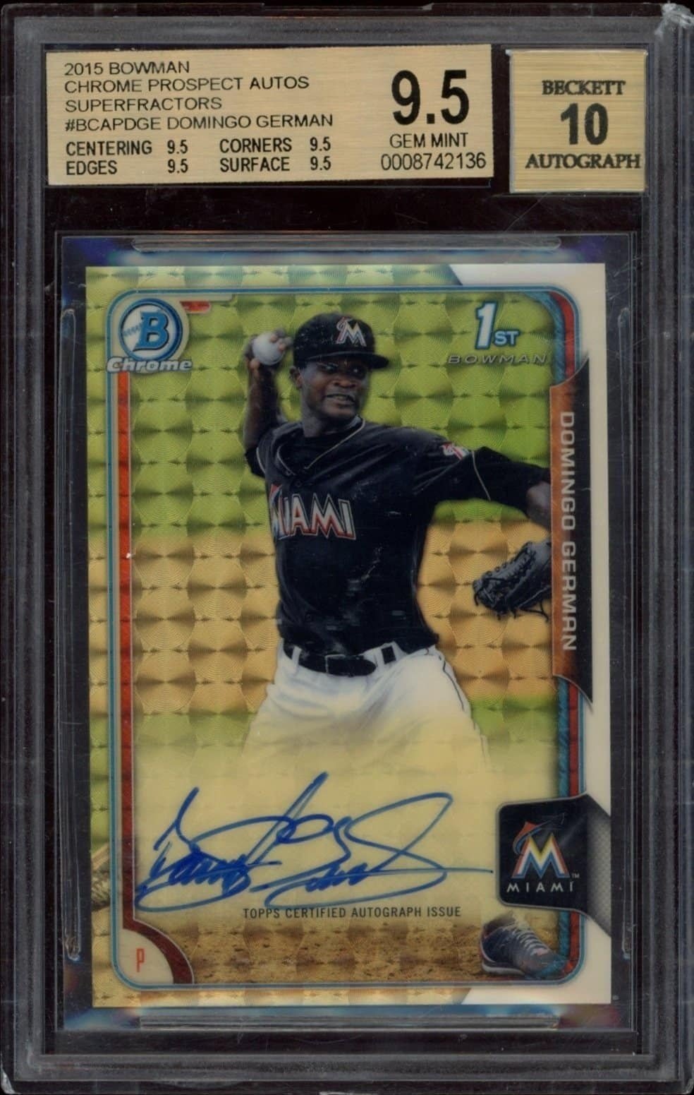2015 Bowman Draft Domingo German #BCAP-DGE trading card