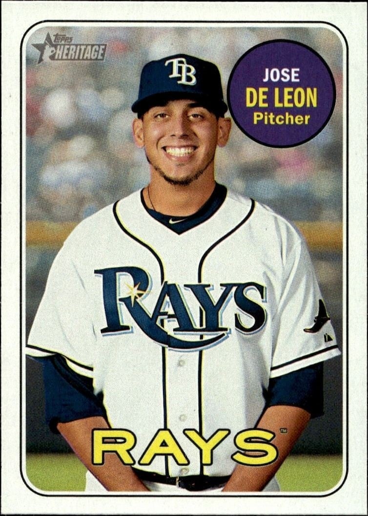2018 Topps Heritage Jose De Leon #383 baseball trading card front