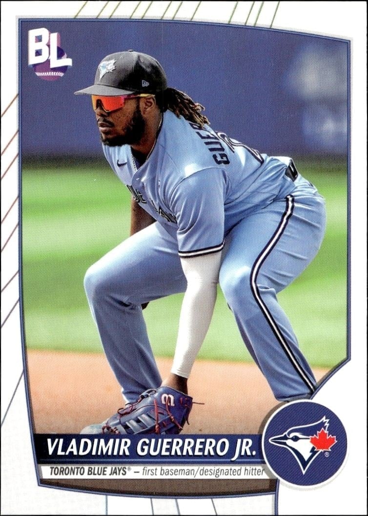 Vladimir Guerrero Jr. 2023 Topps Big League #185 Baseball Trading Card - Front 2023 Topps Big League Vladimir Guerrero Jr. #185 baseball trading card front