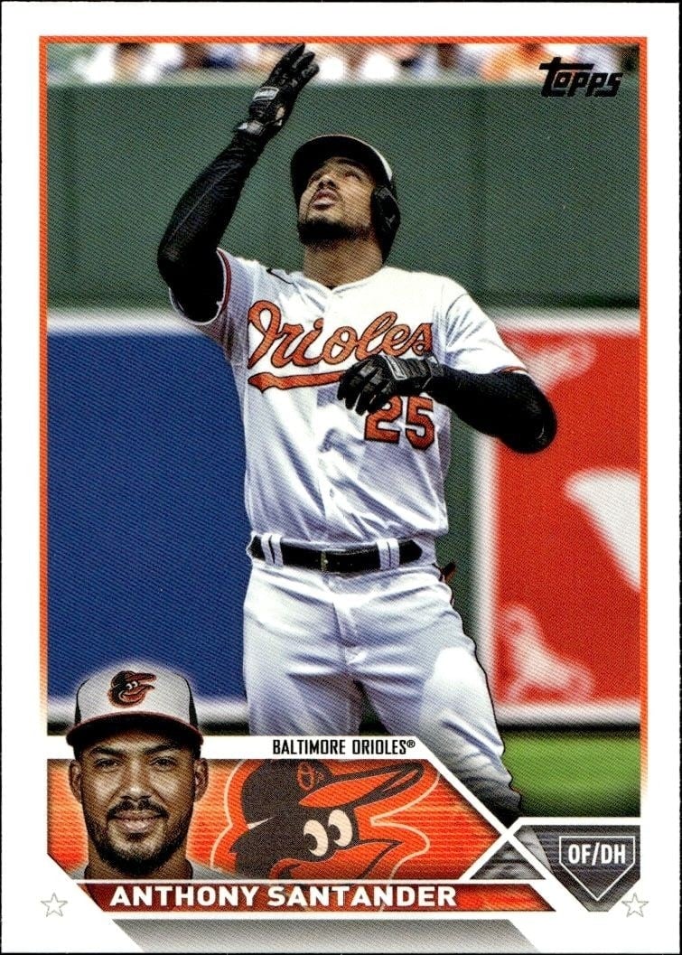 Anthony Santander 2023 Topps #265 Baseball Trading Card - Front 2023 Topps Anthony Santander #265 baseball trading card front