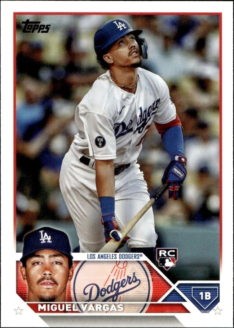 Miguel Vargas 2023 Topps #163 Baseball Trading Card - Front 2023 Topps Miguel Vargas #163 baseball trading card front