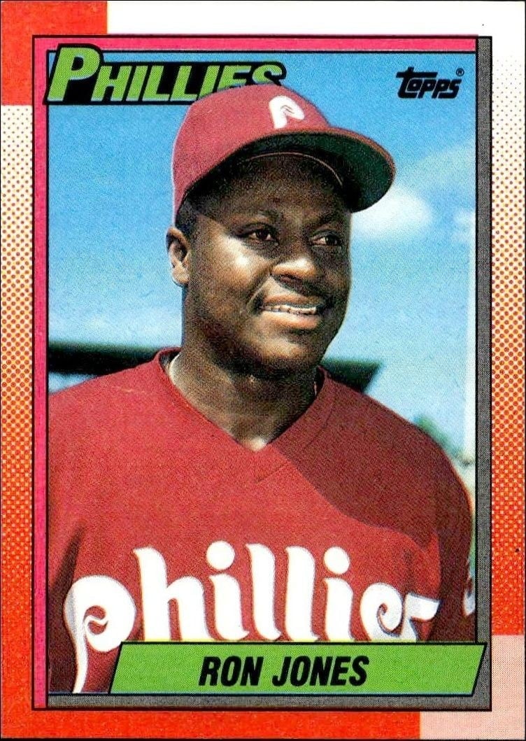 Ron Jones 1990 Topps #129 Baseball Trading Card - Front 1990 Topps Ron Jones #129 baseball trading card front