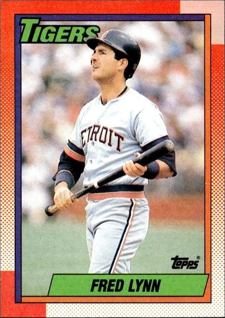 1990 Topps Fred Lynn #107 trading card