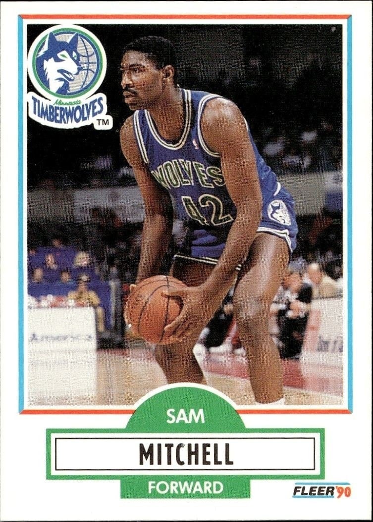 1990-91 Fleer Sam Mitchell #114 basketball trading card front