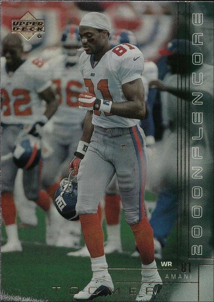 Amani Toomer 2000 Upper Deck Encore #135 Football Trading Card - Front 2000 Upper Deck Encore Amani Toomer #135 football trading card front