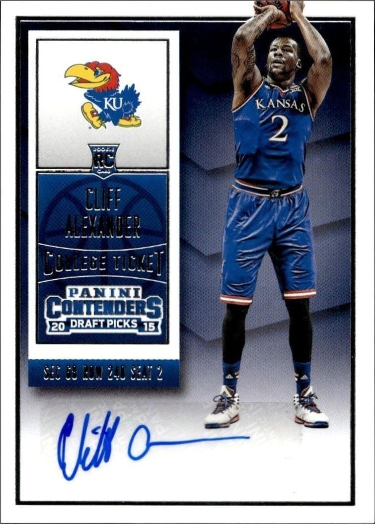2015-16 Panini Contenders Draft Picks Cliff Alexander #166 trading card