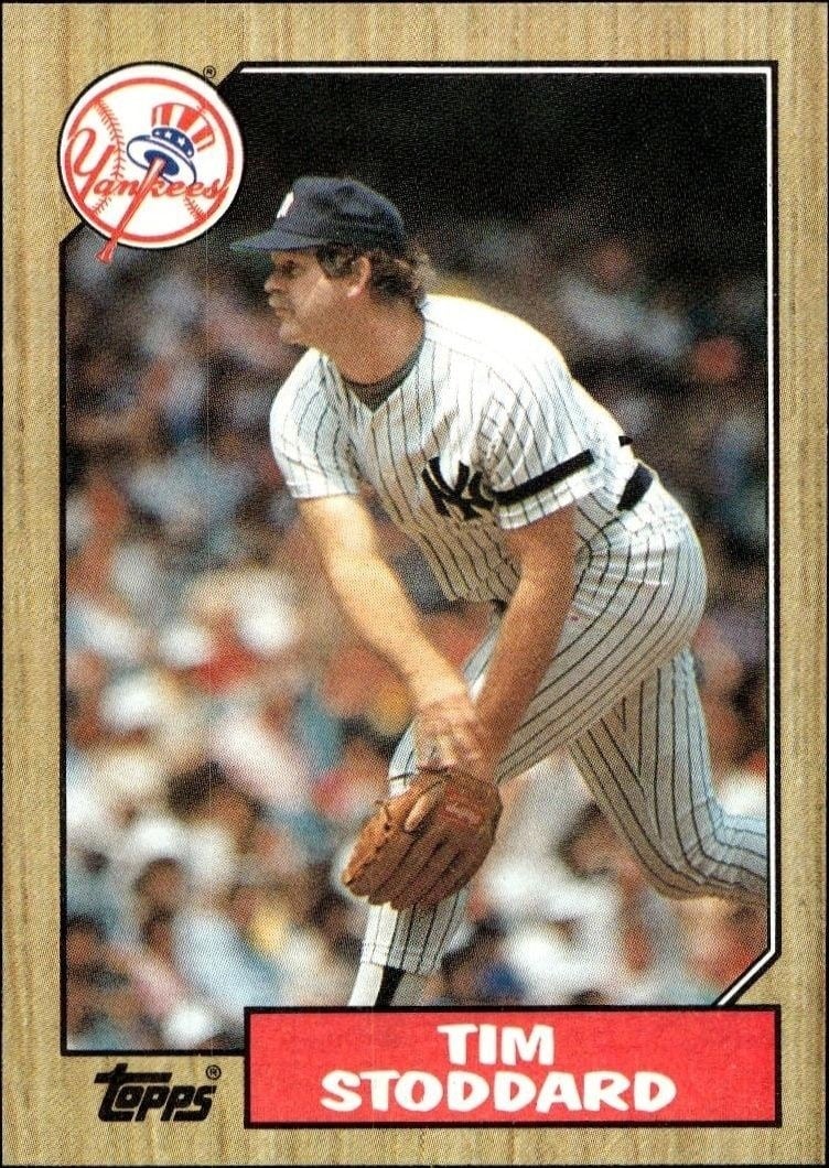 Tim Stoddard 1987 Topps #788 Baseball Trading Card - Front 1987 Topps Tim Stoddard #788 baseball trading card front