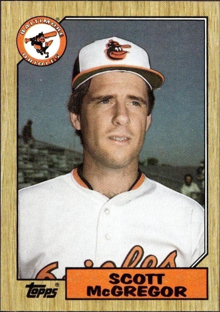 1987 Topps Scott McGregor #708 trading card