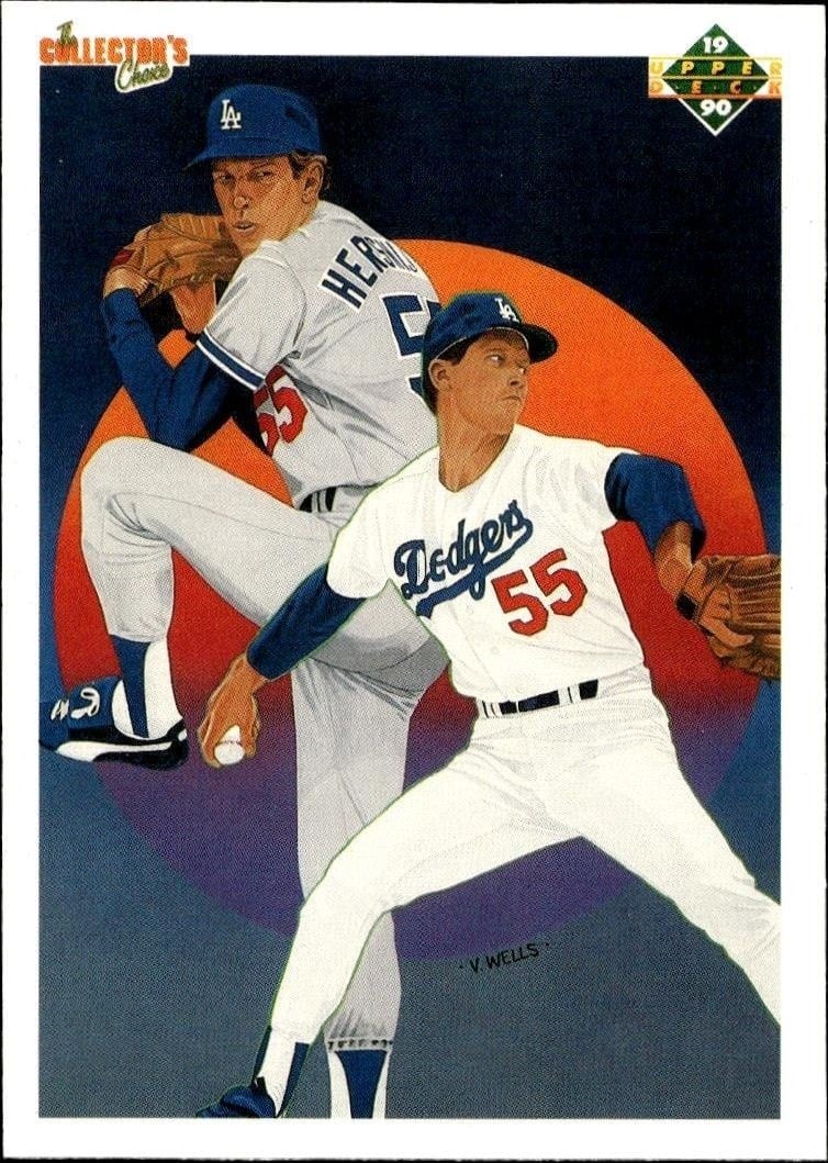 1990 Upper-Deck Low Number Orel Hershiser #10 trading card