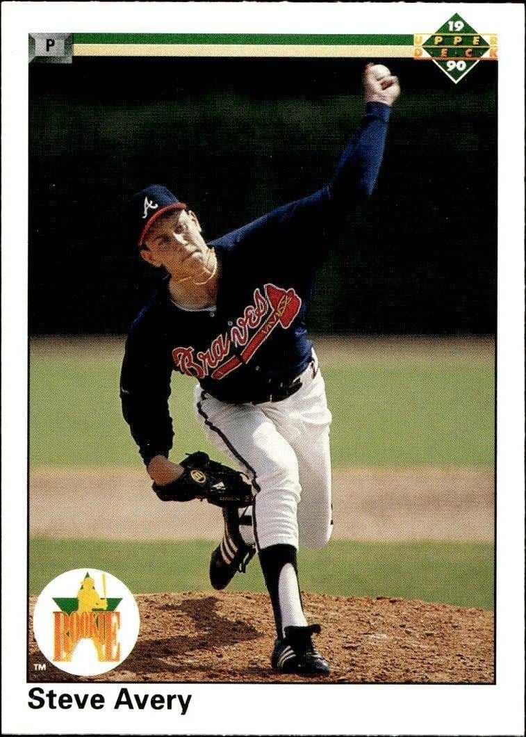 1990 Upper-Deck Low Number Steve Avery #65 trading card