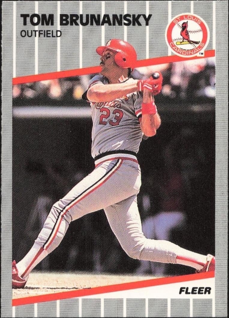 1989 Fleer Tom Brunansky #444 trading card