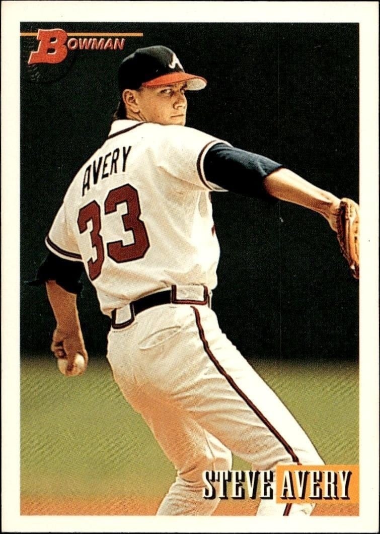 1993 Bowman Steve Avery #198 trading card