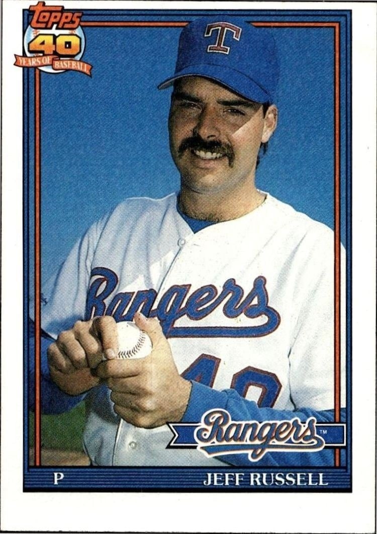 1991 Topps Jeff Russell #344 trading card