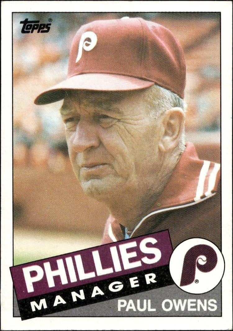 1985 Topps Paul Owens #92 trading card