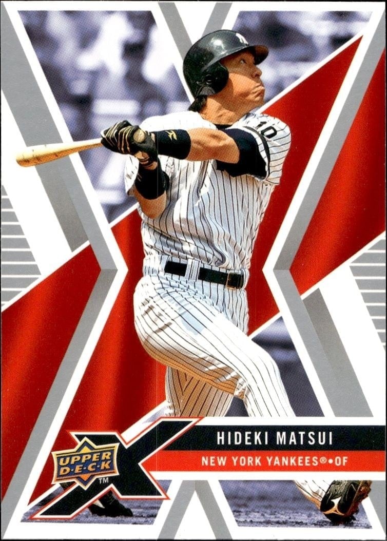 Hideki Matsui 2008 Upper Deck X #67 Baseball Trading Card - Front 2008 Upper Deck X Hideki Matsui #67 baseball trading card front