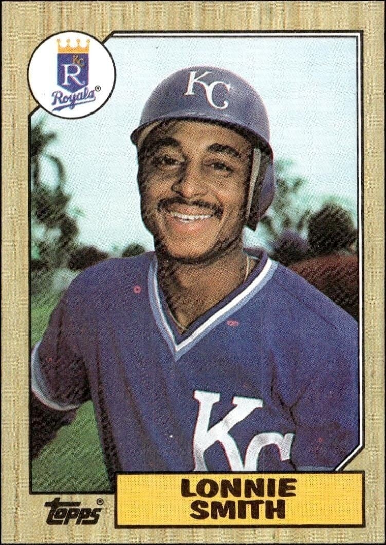 Lonnie Smith 1987 Topps #69 Baseball Trading Card - Front 1987 Topps Lonnie Smith #69 baseball trading card front